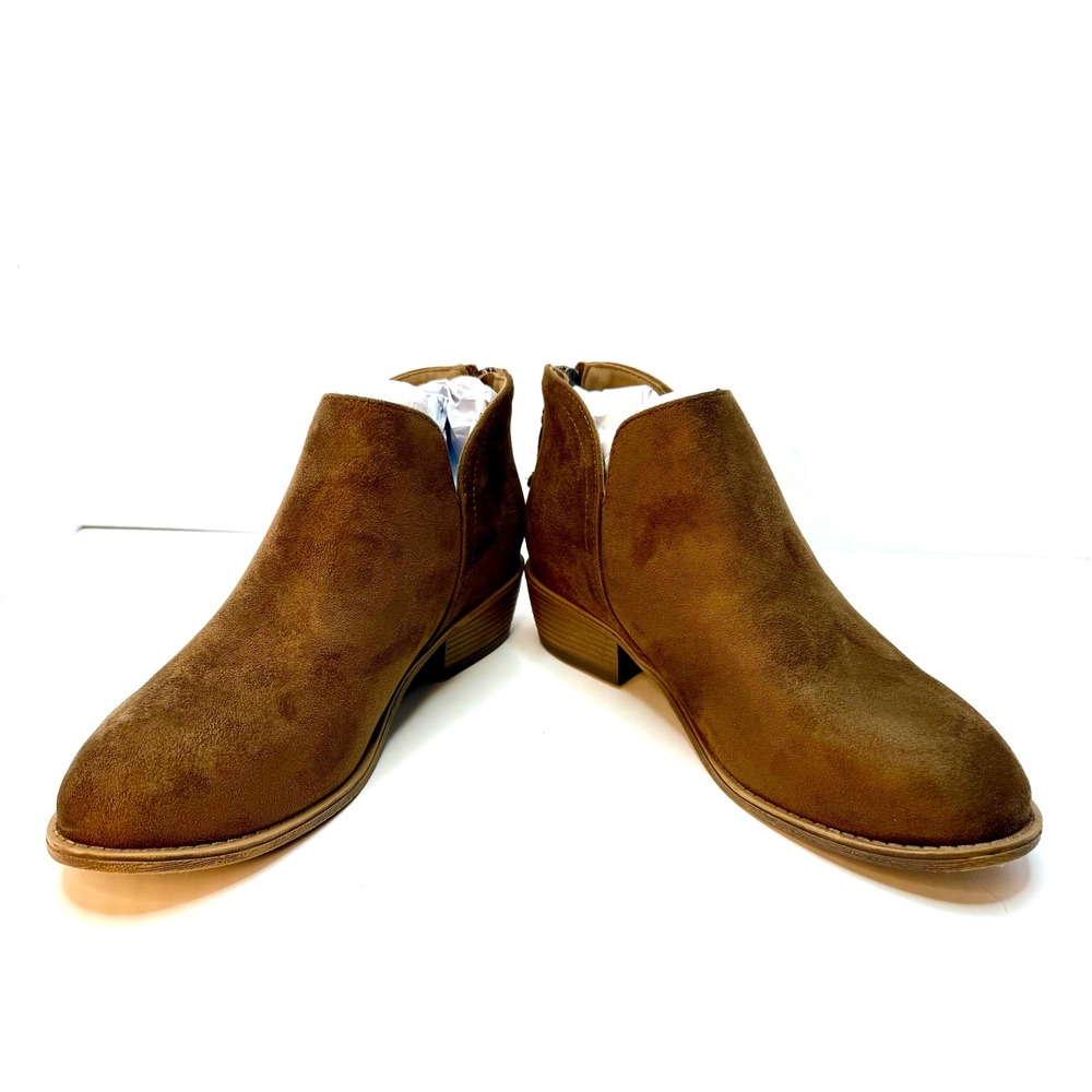 Journee Collection Women's Livvy Side Split Ankle Booties Taupe Size 8W NWT/BOX - Picture 5 of 8
